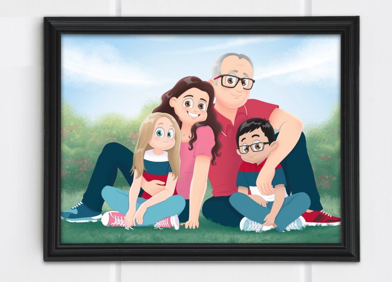 Retrato familia personalizado